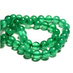 10pc - Perles de Pierre - Jade Boules 8mm Vert Emeraude Empire - 8741140016163 