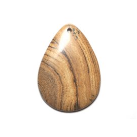N21 - Semi-precious stone pendant - Landscape Jasper Beige Drop 52mm - 8741140015364 