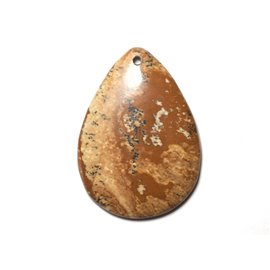 N26 - Semi precious stone pendant - Landscape Jasper Beige Drop 52mm - 8741140015418 