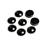 50pc - Cabochons de Pierre - Hématite Rond 10mm - 8741140015180 