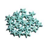 20pc - Perles Pierre Turquoise synthèse reconstituée Etoiles de Mer 14mm Bleu Turquoise - 8741140015227 