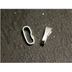 2pc - Bélières Clip Argent 925 massif poinçonné 8x3.5x2.5mm - 8741140015135 