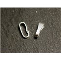 10pc - Bélières Clip Argent 925 massif poinçonné 8x3.5x2.5mm - 8741140015166 