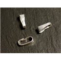 20pc - Bélières Clip Argent 925 massif poinçonné 8x3.5x2.5mm - 8741140015142 