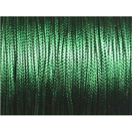 5 meter - Gecoate gewaxt katoenen koordgaren 1 mm Empire Green - 8741140014824 