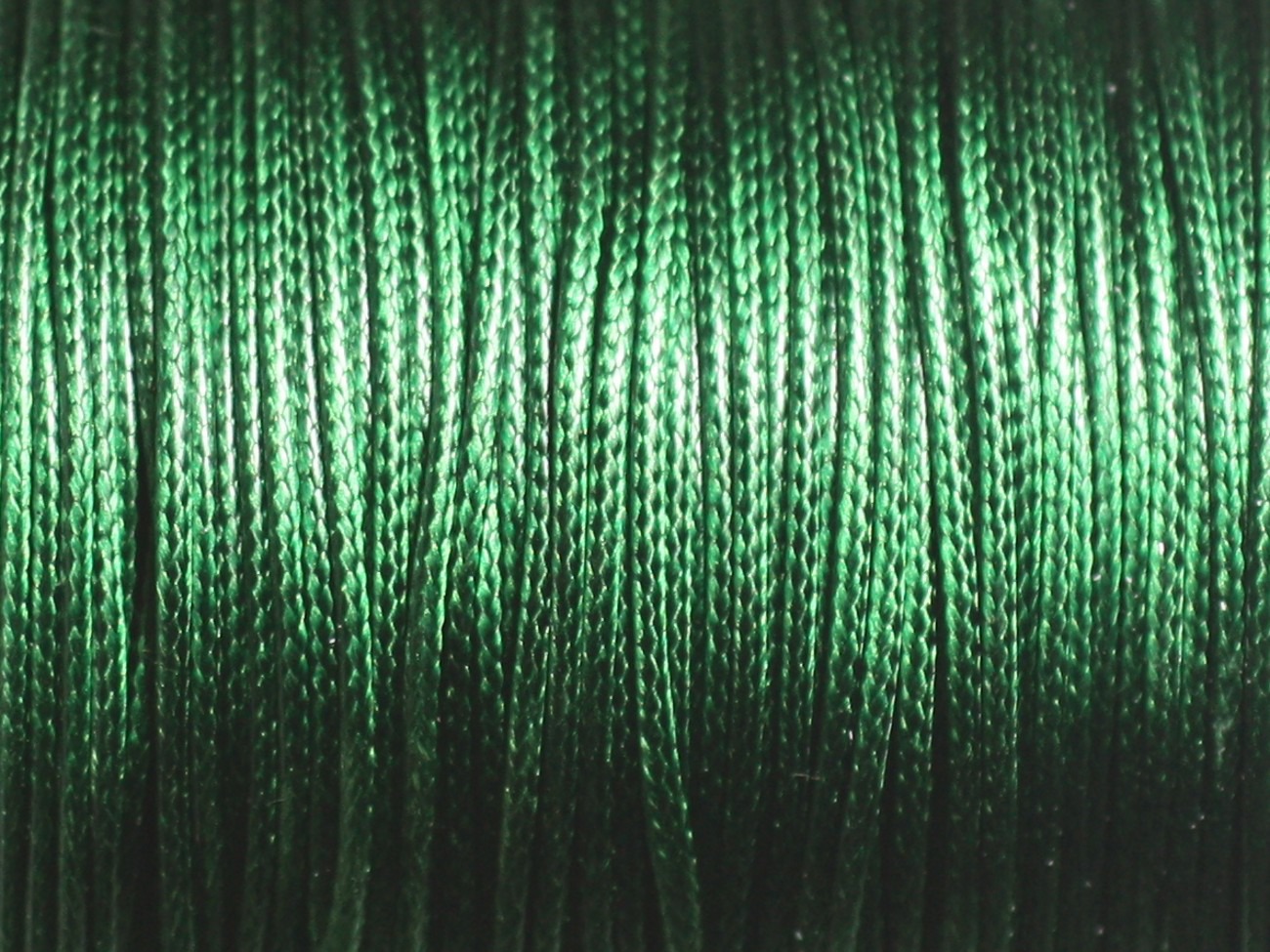 5 Mètres - Fil Cordon Coton Ciré enduit 1mm Vert Empire - 8741140014824 