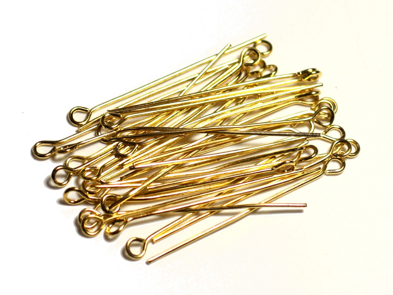 100pc env - Apprêts Tiges Clous Métal Doré 35mm à Oeil - 8741140015074 