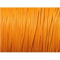 5 Mètres - Fil Corde Cordon Coton Ciré 1mm Jaune Orange Safran - 8741140014800