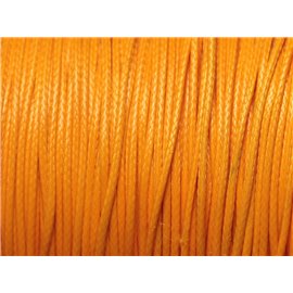 5 Mètres - Fil Corde Cordon Coton Ciré 1mm Jaune Orange Safran - 8741140014800