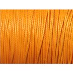 5 Mètres - Cordon de Coton Ciré 1mm Jaune Orange Safran - 8741140014800 