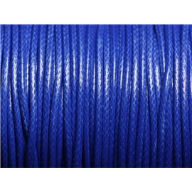 5 metri - Cordino in cotone cerato rivestito Rotondo 1,5 mm Blu reale - 8741140014886 