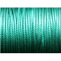 5 Mètres - Fil Corde Cordon Coton Ciré 1mm Vert Turquoise Emeraude Menthe - 8741140014831