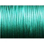 5 Mètres - Fil Corde Cordon Coton Ciré 1mm Vert Turquoise Emeraude Menthe - 8741140014831