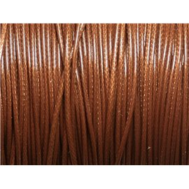 10 Meter - Fadenschnur Kordel gewachste Baumwolle 0,8 mm braune Haselnussschokolade - 8741140014794