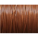 10 metres - Fil Corde Cordon Coton Ciré 0.8mm Marron Noisette Chocolat - 8741140014794