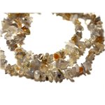 150pc env- Perles de Pierre - Agate grise naturelle Rocailles Chips 4-10mm - 8741140014381 