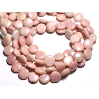 4pc - Perles de Pierre - Opale Rose Palets 14mm -  4558550084606 