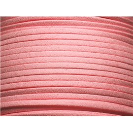 5 Meter - Cord Laniere Suedine Suedine Wildlein 3mm Pink Koralle Pastell Angeln - 4558550004772