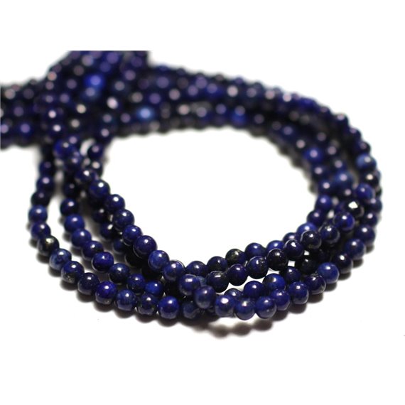 30pc - Perles de Pierre - Lapis Lazuli Boules 2mm - 8741140014435 