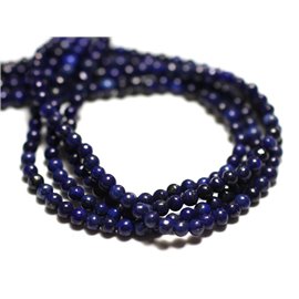 30Stk - Steinperlen - Lapislazuli Kugeln 2mm Golden Midnight Blue - 8741140014435