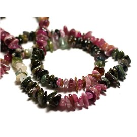 30pc - Stone Beads - Multicolour Tourmaline Seed Beads Chips 4-10mm - 8741140014534 