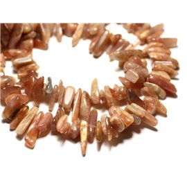 20pc - Stone Beads - Sun Stone Rocailles Chips Sticks 8-20mm - 8741140014725 
