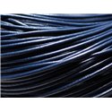 Echeveau 90 mètres - Fil Cordon Cuir Véritable Rond 2mm Bleu Marine - 8741140014701 