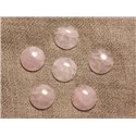 1pc - Cabochon Pierre - Quartz Rose Rond 25mm - 4558550028020 