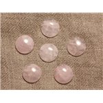 1pc - Cabochon Pierre - Quartz Rose Rond 25mm - 4558550028020 