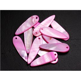 10pc - Charms con pendente in madreperla 35mm Rosa chiaro - 4558550013088 