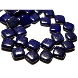 2pc - Stone Beads - Lapis Lazuli Diamonds 16mm - 8741140014312 