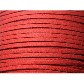 5 meters - Suede Lanyard 3mm Dark Red - 8741140010772 