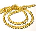 2pc - Perles d'Ambre naturelle jaune Boules 5mm - 8741140014084 