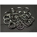 100pc - Anneaux Doubles Ouverts Acier inoxydable 15mm Porte Clefs -  8741140014121 
