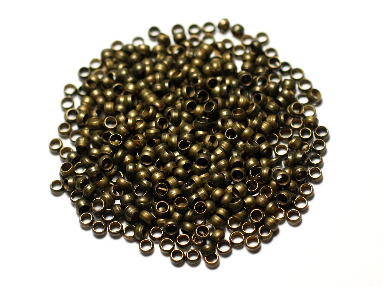 500pc environ - Apprêts Perles à écraser Métal Bronze 3mm - 8741140010710 