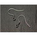 20pc - Crochets Boucles Oreilles 22mm Acier 316L inoxydable chirurgical - 8741140010727