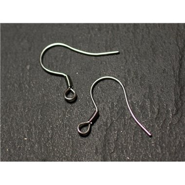 20pc - Crochets Boucles Oreilles 22mm Acier 316L inoxydable chirurgical - 8741140010727