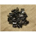 100pc - Embouts Cuir et Tissus métal Noir sans nickel - 4558550021106 