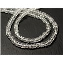 20pc - Perles de Pierre - Cristal Quartz Rondelles Heishi 4-5mm - 8741140012004 