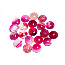 1pc - Cabochon Stone - Pink Agate Round 15mm - 8741140000148 