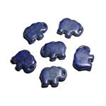 1pc - Grande Perle Pendentif en Pierre Turquoise synthèse - Elephant 40mm Bleu nuit - 4558550087911 