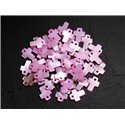 10pc - Perles Pendentifs Breloques Nacre Croix 12mm Rose clair Pastel Bonbon - 8741140003422