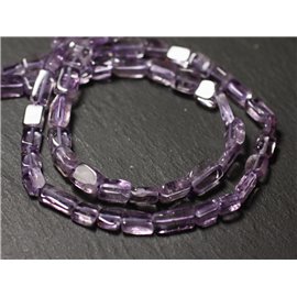 10Stk - Steinperlen - Amethyst Rechtecke Würfel 5-8mm - 8741140011908 