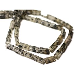 10pc - Perline di pietra - Cubi rettangolari di clorito di quarzo 6-10mm - 8741140011991 