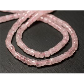 20pz - Perline di pietra - Quarzo rosa Heishi Rondelles 5mm - 8741140012080 
