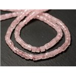 20pc - Perles de Pierre - Quartz Rose Rondelles Heishi 5mm - 8741140012080 