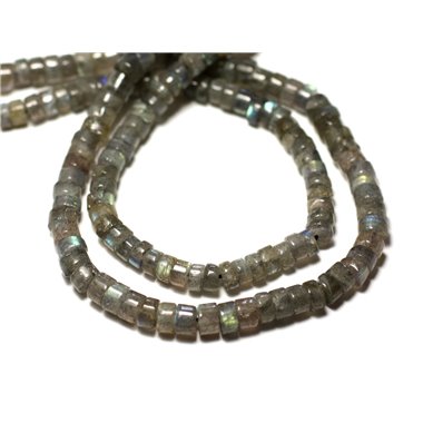 10pc - Perles Pierre - Labradorite Rondelles Heishi 4-5mm - 8741140012028