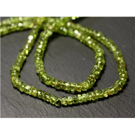 10pc - Perlas de piedra - Lavadoras Peridot Heishi 3-5mm - 8741140012059