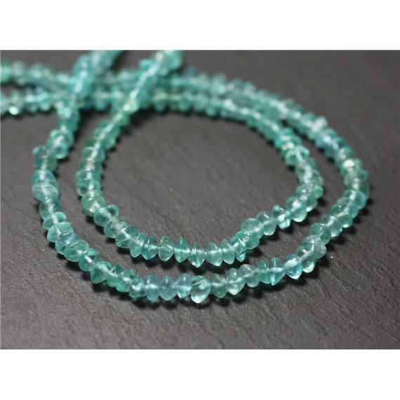 10pc - Perles de Pierre - Apatite claire Rondelles Boulier 3-5mm - 8741140012110