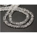 20pc - Perles de Pierre - Cristal Quartz Rondelles Boulier 5-6mm - 8741140012134 